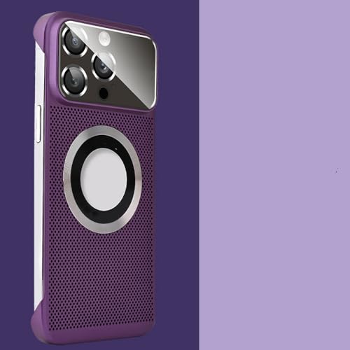 Coque de refroidissement magnétique pour iPhone 13 sans monture couleur violet prune
