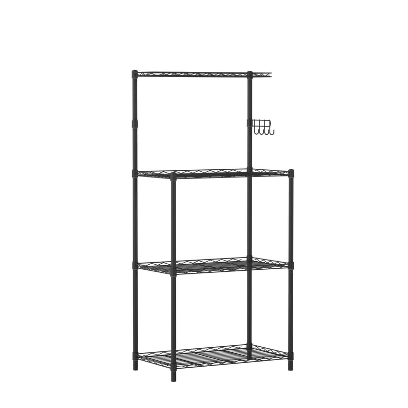 Image of 3-Shelves Microwave Heavy Duty Steel Storage Rack | Multipurpose Shelving Unit for Kitchen, Home & Utility