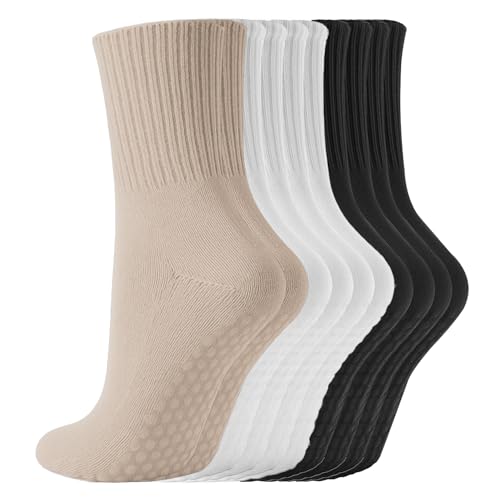 Liuliushun 5 Paare Yoga Pilates Socken Damen, Yoga Socken mit Noppen Rutschfeste Stoppersocken Damen Pilates 35-41, Antirutsch Antirutschsocken, Ballett Barre Fitness Yogasocken Liuliushun 5 Paare Yoga Pilates Socken Damen, Yoga Socken mit Noppen Rutschfeste Stoppersocken Damen Pilates 35-41, Antirutsch Antirutschsocken, Ballett Barre Fitness Yogasocken