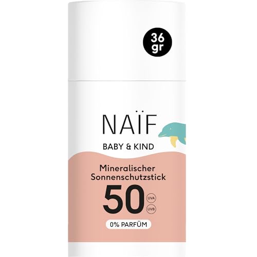 Naïf - Mineral Sun Protection Stick - for Baby & Child - SPF 50-0% Perfume - Stick without Microplastics, Mineral Oils or Silicones - UVA and UVB Protection - Water Resistant - Dermatologically Tested - 36g - View 3
