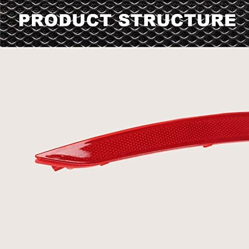 Miniatura 4 de CROSSDESIGN Juego de 2 reflectores para parachoques trasero, izquierdo y derecho, color rojo, compatible con Hyundai Elantra 2017 2018 HY1185118