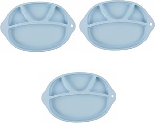 TOYANDONA 3 Pçs Bandeja De Silicone Utensílio Bandeja Talheres Bandeja De Talheres Bandeja De Partição Infantil Suporte De Arroz Para Bebê Bandeja De Jantar Talheres Infantis Grade Separada