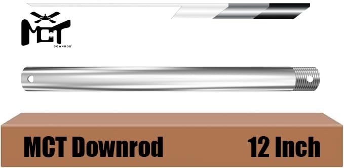 3/4x12` CEILING FAN DOWNROD BRUSHED NICKEL,Threaded