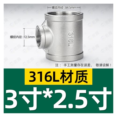 Té réduit inox 316L pour stopper la corrosion sur tuyauterie filetée 1 pouce G3 - 3