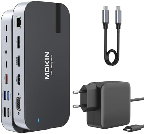 MOKiN Station d'accueil pour ordinateur portable avec alimentatio...