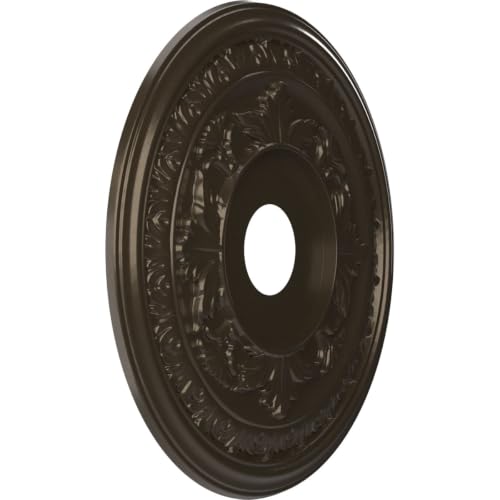 Image of 19 inchOD x 3 1 /2 inchID x 1 inchP Baltimore Thermoformed PVC Ceiling Medallion (Fits Canopies up to 7 3 /4 inch), Metallic Dark Bronze