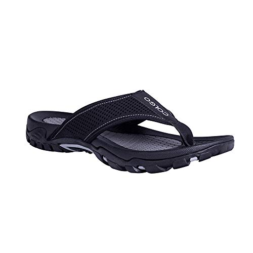 Image of Mens Flip Flops Comfort Sport Thong Sandals for Indoor Outdoor Casual Beach Flip Flops for Men with Arch Support