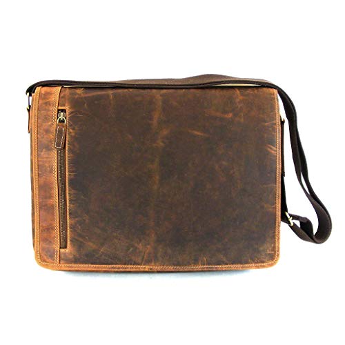 Preisvergleich Produktbild HGL Hunter Leder natur unisex Tasche Überschlagtasche Echt-Leder Fächer 9820