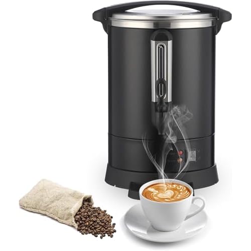 GarveeHome 80 Cups Coffee Urn,12 L/3.2 gal Double Wall Commerical Coffee Maker for Buffet Catering Wedding Gathering,Large Capacity Hot Coffee Dispens