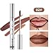 BANGFENG 4Pcs Peel Off Lip Liner Stain Set - Long-Lasting, Smudge-Proof, Waterproof Nude Matte Lip Tint, Non-Fading Peel Off Lip Color, Effortless Precision & Full Coverage, 24H Color Hold