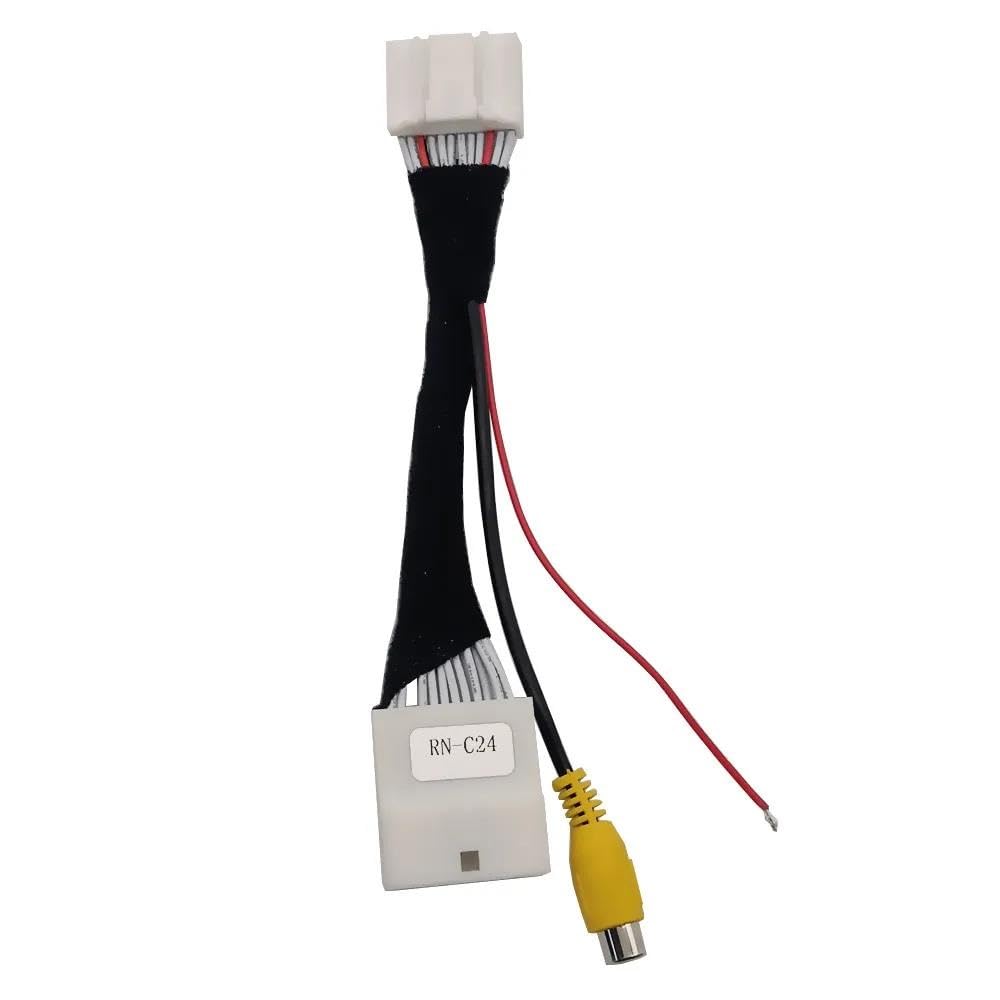 Wodoodporna kamera cofania kompatybilna z Dacia For Duster 2009-2016 2017 2018 2019 4 LED rybie oko dynamiczna trajektoria HD samochodowa kamera cofania cofania (dynamiczna trajektoria) (stała linia