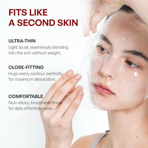 Image of House of B Glow Glutathione 2-Step Face Film Set for Wrinkle Reduction & Skin Tone Enhancement, Shine Your Light with 3 Counts Korean Mask
