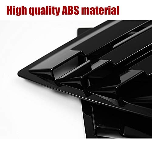 Xiter 2Pcs Abs Racing Style Abs Rear Side Window Louvers Air Vent Scoop Shades Cover Blinds For Toyota Camry 2018 2019 2020 2021 2022 2023 (Mirror Black) #TOP3