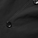 Allthemen Mens Trench Coat Mid Length Business Lapel Jacket Lightweight Windproof Overcoat for Spring Autumn Black M - Image 5