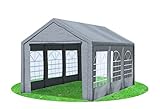 Stabilezelte Partyzelt 3x5 Classic Pro PE 240 g/m² wasserdicht inkl. Seiten Festzelt Gartenzelt Grau