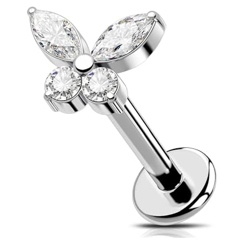 OUFER 16G Titanium Butterfly Cartilage Earring Cover