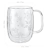ZWILLING Sorrento Double Wall Glass Snowflake Coffee Mugs, Set of 4, 12oz. Each
