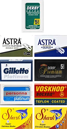 Lames de rasage Astra, Derby, Shark, GiIIette Platinum, Personna Platinum, Voskhod