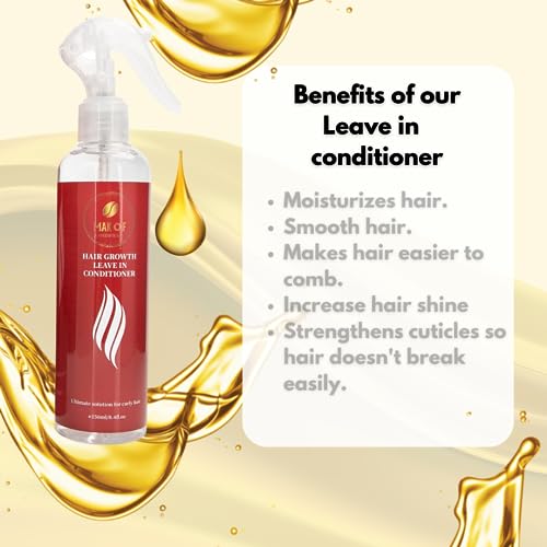 Makof Leave In Conditioner, Curl Activator Spray, Leave In Conditioner, Infused With Biotin And Rice Extract. Anti Breakage, Sulfate Free. 240 Ml 8 Oz #TOP4