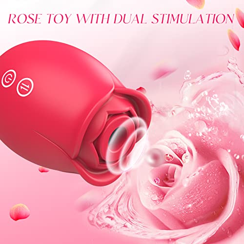 Rose Sex Toy For Women -Rose Sucking Vibrator Clitoral Nipple Stimulator With 18 Modes, G Spot Dildo Vibrator Rose Sucker, Personal Massager For Women Female Couples Adult #TOP1