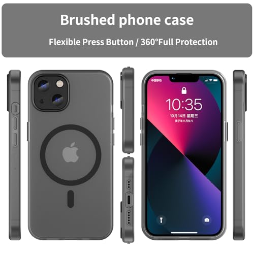 Coque iPhone 13 compatible MagSafe et protège-écran mat translucide