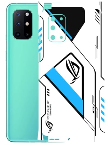 Image of AtOdds - Full Body Back Screen Guard Protector Film - Lamination Wrap Skin Sticker Compatible with ONEPLUS 8T | Scratchproof Matte Finish (RogBlue)