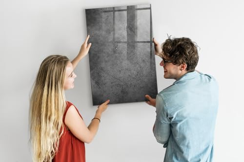 Tableau magnétique en verre décoratif effet béton premium - 3