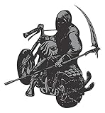 Motorcycle Grim Reaper Bike Biker Car Truck Window Vinyl Decal Sticker
