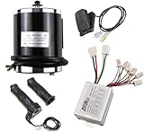 LenvraSQ 24V 500W Electric Brushed Motor Kit with Controller Throttle Grip & Accelerator Pedal Set for Electric Scooter Go Kart Bicycle Trike ATV Tricycle Razor MX350 MX400 Conversion Replacement