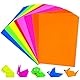 80 Blatt fluoreszierendes farbiges Cardstock - 8 Farben Kunsthandwerk Konstruktionspapier, A4 Größe 65lb/180gsm helles Farbkartenpapier für Drucker, Kartenherstellung, Einladungen, Scrapbooking PAC07