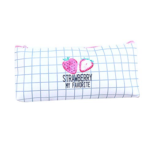 Preisvergleich Produktbild LoveLeiter Kreativer Erdbeerebleistiftkasten nette Studentenbleistifttasche Nette Studentin Bleistift Stift Fall Kosmetiktasche Leinwand Reise Make-Up Tasche Fall