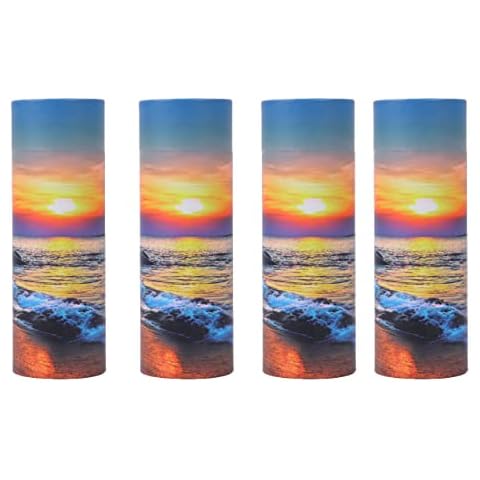 Youdear Memorials Ocean Sunset Scattering Urn – Biodegradable Scatter Tube for Ashes - Cremation Urn for Adult Ashes (Small(Set of 4)) Cover