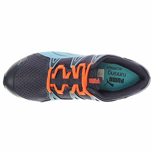 PUMA PUMA-Men`s PowerTech Voltaic Running Shoes Insignia Blue and Fluo Peach-(8871214