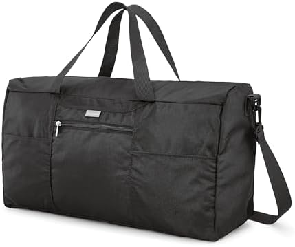 Samsonite Foldaway Packable Duffel Bag, Black, Medium