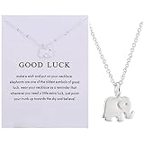 Women's Silver 925 with Pendant Jewellery Halskette mit Nachricht Karte Geschenkkarte Gastgeschenk Anhänger (Silver, One Size)