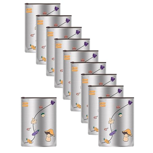 Bolsas de Congelación Reutilizables de Papel Aluminio,Contenedores Verticales al Vacío | Bolsas De Aluminio Reutilizables | Para Cocina, Envasado De Alimentos, Panadería, Hornear, Frigorífico, Snack