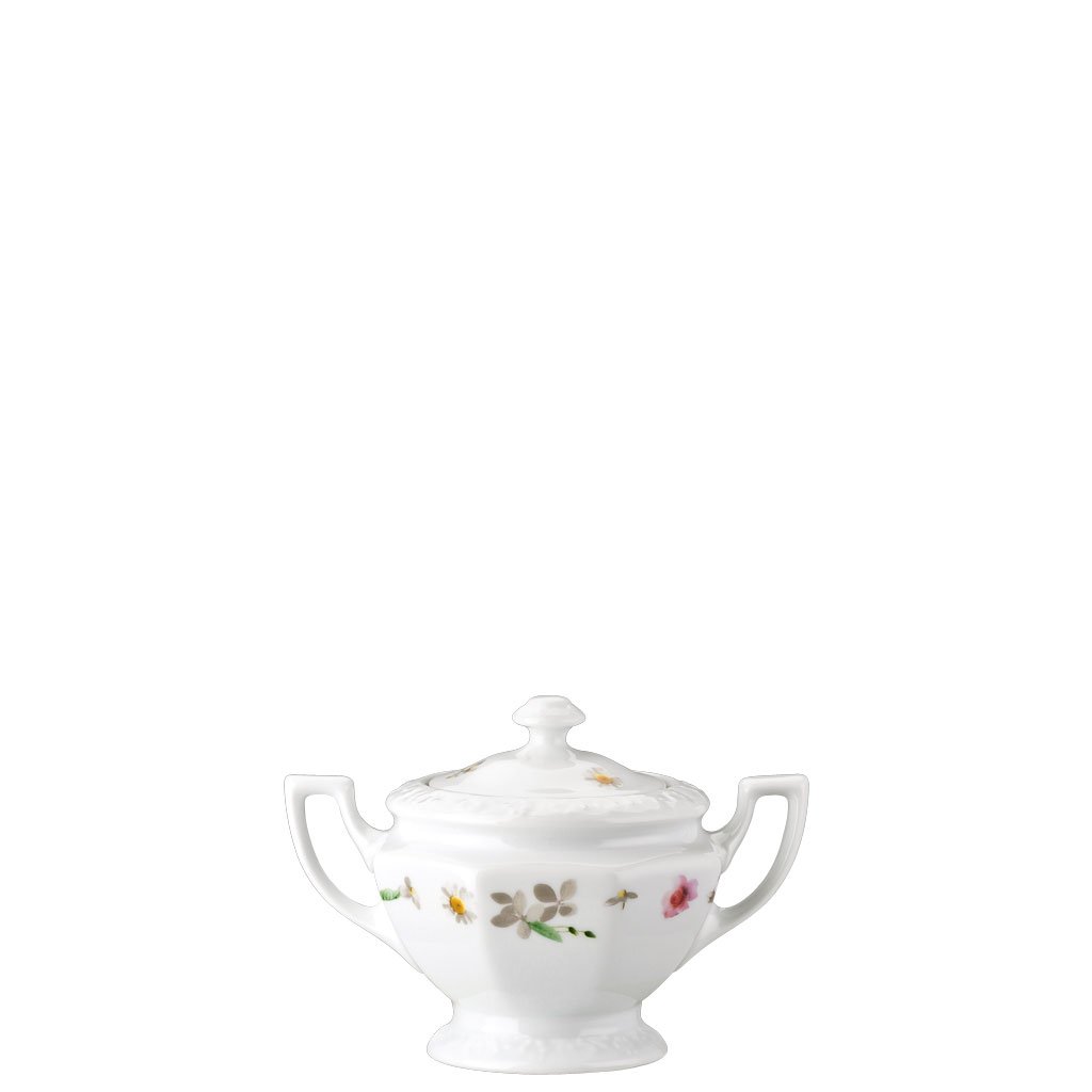 Rosenthal 10430 – 407165 – 14330 Maria Rosa Rose zuccheriera – Corpo e Coperchio, 6 Persone, 0,27 l