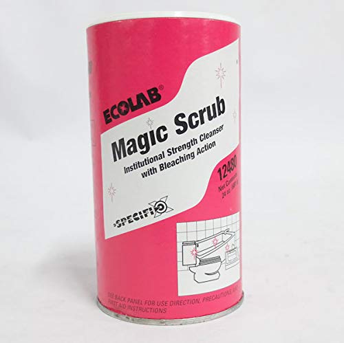 Ecolab Magic Scrub - Limpiador en polvo de 24 onzas, caja de 16