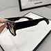 IKANOO Rectangle Sunglasses for Women Men Square Thick Frame Sunglasses Retro Fashion Chunky Eyewear Black Shades (Brown)