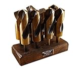 Drill Hog 8 Pc Jumbo Cobalt M42 Silver & Deming Drill Bit Set