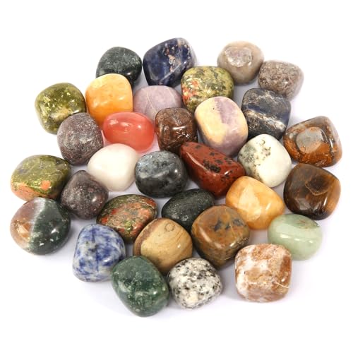 Aorops Juego De Piedras Preciosas, 400g Piedras Naturales Coloridas De 2 A 3cm, Piedras Preciosas Grandes Con Bolsa Tela Negra Mezcla De Piedras Semipreciosas Para Búsqueda Del Tesoro Decorativa