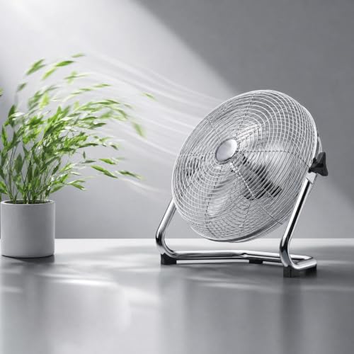 Image of Metal Floor Fan, Industrial Floor Fan, 3 Speeds(14inch)