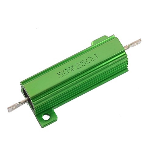 Preisvergleich Produktbild REFURBISHHOUSE Aluminium-Gehaeuse 50W 25 Ohm Chassis montiert Drahtwiderstand Gruen