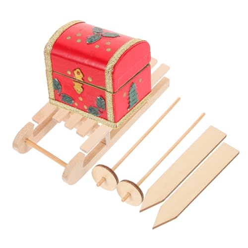 FUNOMOCYA Miniaturas de Navideño de Madera Decoración DIY para Casas de Muñecas Adornos Miniatura para Árbol y Belén Navidad