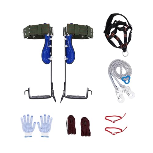 AGULIUM Tree Climbing Gear Equipment, Tree Climbing Spikes kit for Tree Work, Picking Fruit, Outdoor Jungle Survival, 330 lbs Load Capacity