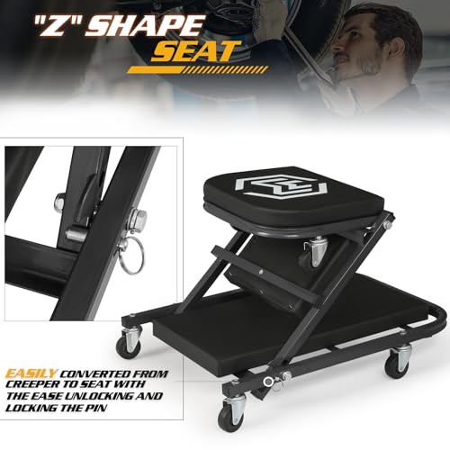 image for Magshion Garage Creeper Seats on Wheels, Length 40