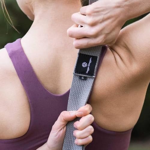 Image of Hugger Mugger D-Ring Cotton Yoga Strap - Super Strong Cotton, Metal D-Ring Buckle, Multiple Lengths Available
