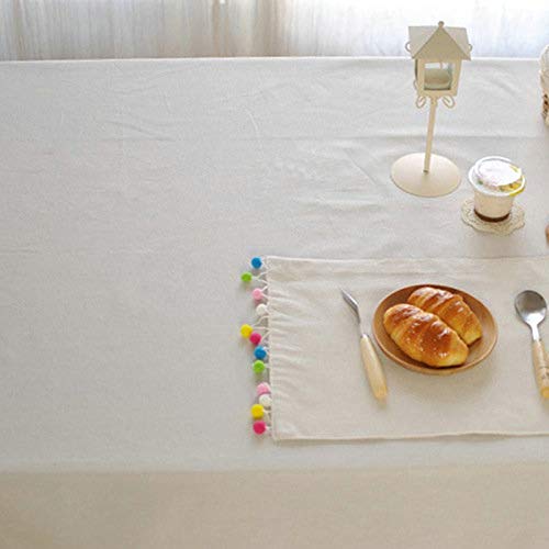 Nappe couverture moderne blanche anti-taches pour protéger et décorer la table