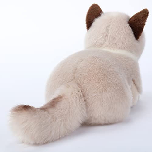 Image of CU-MATE Adorable Stuffed Animals Cat -Handmade Plush Soft Cat -Present Gift for Boys /Girls (Sleeping Ragdoll Cat)