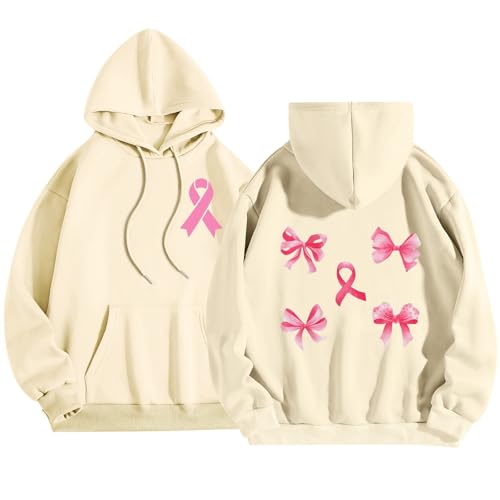 Sweat à capuche Octobre Rose femme pull chaud et ample XXL